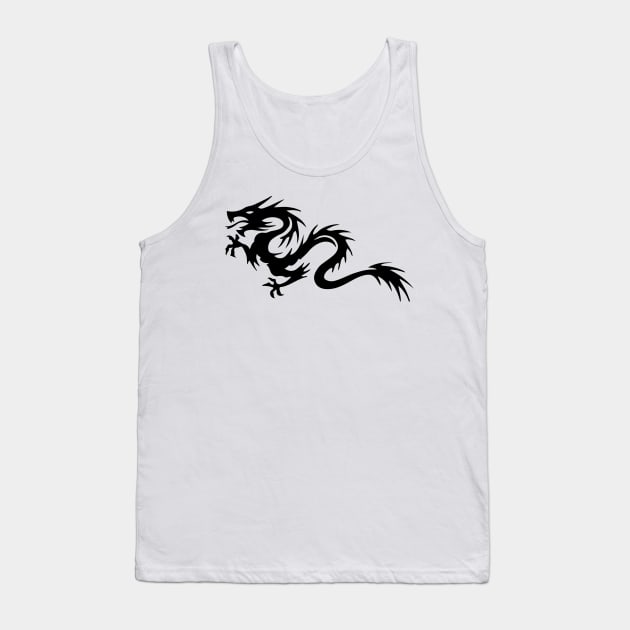 Tribal Dragon Tank Top by linesdesigns